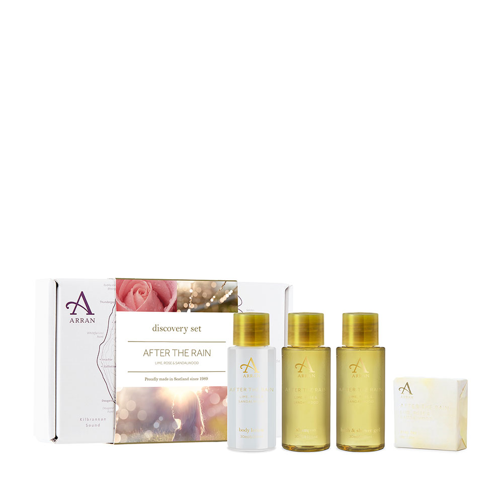 After the Rain Discovery Gift Set 2 After the Rain Discovery Set, ARRAN, Arran Sense of Scotland, Bath and shower gel, luxury bath and shower gel, luxury bath products